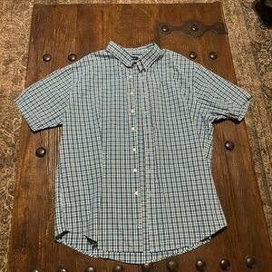 Croft & Barrow Teal Plaid Casual Shirt